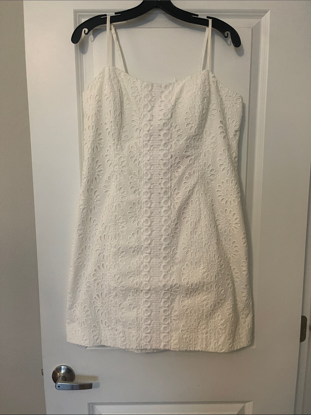 Lilly Pulitzer White Eyelet Spaghetti Strap Mini Dress